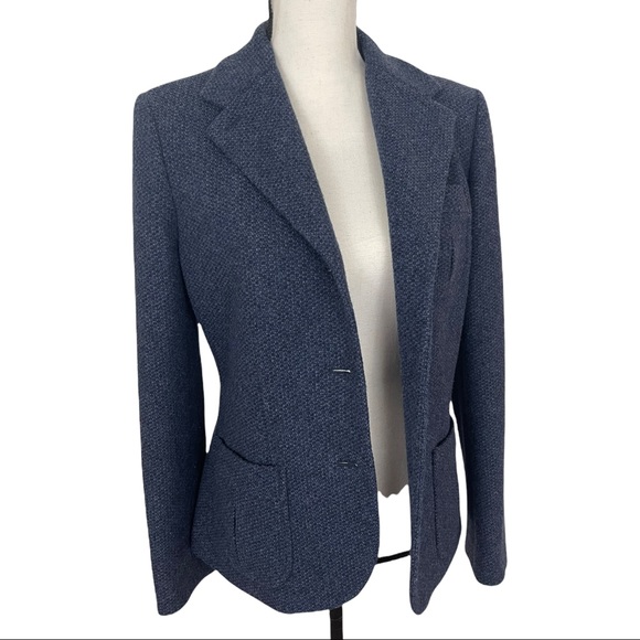 SOLD! Lauren Ralph Lauren Blue Wool Button Up Blazer Jacket Size 8 - Picture 8 of 13